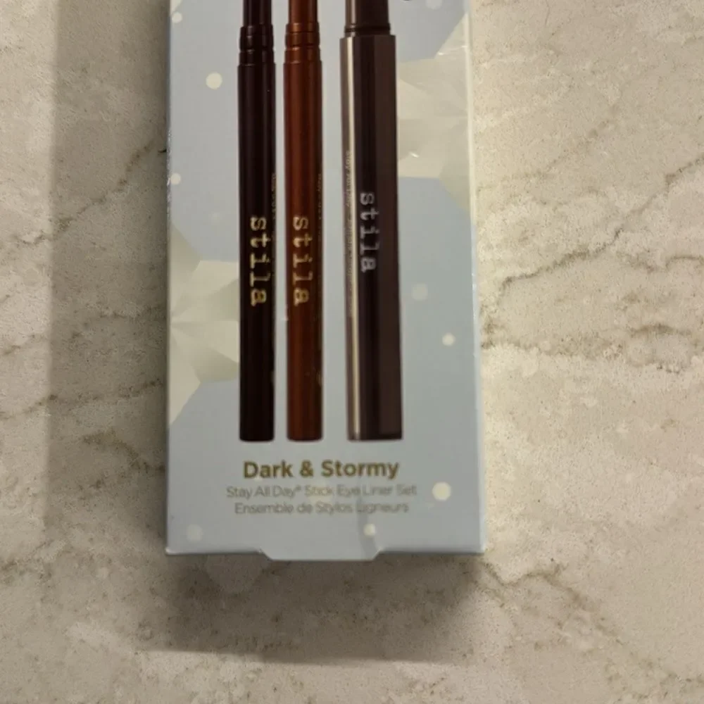 NEW Stila Dark & Stormy Stay All Day Stick Eye Liner Set of 3 Cosmetics
